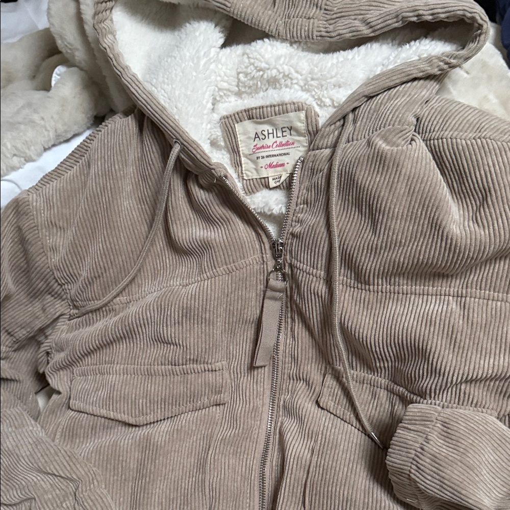 Ashley Corduroy Hooded Jacket